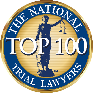 Top 100 trial lawyer badge award for top personal injury lawyer