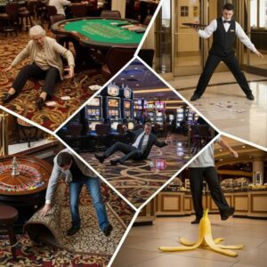 Slip, Trip, and Falls premises liability depicted in las vegas hotels and casinos
