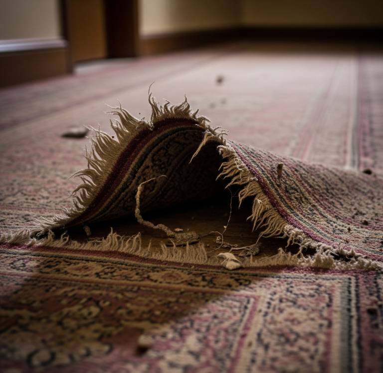 Worn carpet presenting a uneven surface can cause accidents in casino