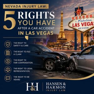 Imagen que ilustra aspectos legales: "Los 5 derechos que tienes tras un accidente de tráfico en Las Vegas"